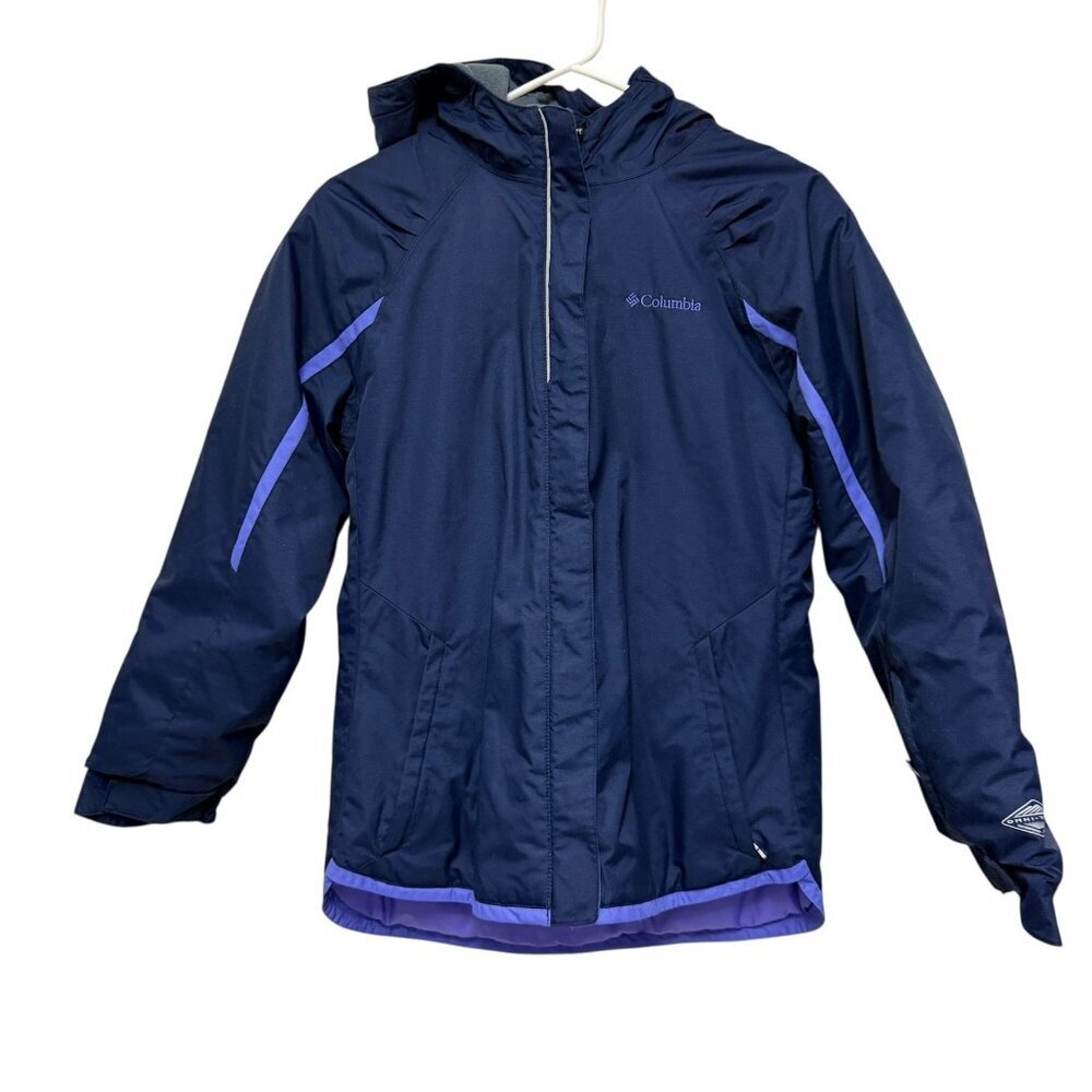 Columbia Jacket Youth Large 14/16 Navy Insulated Ski Omni Heat Alpine Action II